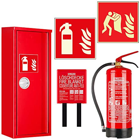 TMS PRO SHOP Feuerlöscher Starter-Set Big: ABC-Löscher, Löschdecke, Schrank und Schilder, Art.-Nr. 609903