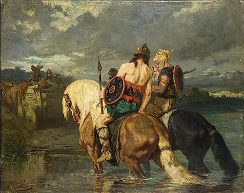 Goths crossing a river, Évariste Vital Luminais