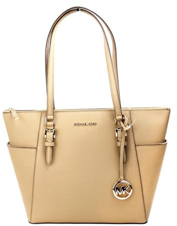 Michael Kors Charlotte Große Tragetasche mit Reißverschluss oben, CAMEL, Large