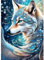 EOBROMD Diamond Painting Erwachsene Wolf, 5D Diamant Painting Bilder Erwachsene Tiere, DIY Diamond Painting Bilder Diamant Malerei Tiere Set für Zierpflanzen 30x40cm