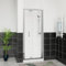 Aquariss 900mm Bifold Shower Door 6mm Self Clean Glass Shower Enclosure Reversible Folding Shower Cubicle Door Polished Chrome Frame
