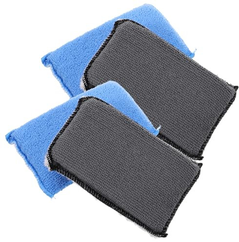 FELTECHELECTR 4pcs Car Cleaning Sponges Wash Window Scrub Pad for Car Detailing Vehicle Cleaning Sponge Scrubber Home Use
