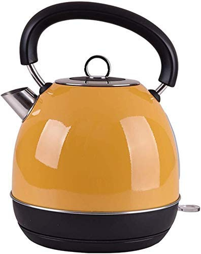 YSACJFD Kettles,Electric Water Kettle, Jug Stainless Steel Kettle 1.8 litres, Tea or Coffee - 1800W/Yellow