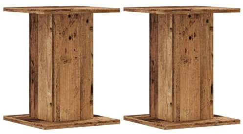 vidaXL Supporti per Piante 2 pz Legno Vecchio 30x30x40 cm Truciolato, Supporto per Fiori, Porta Fiori, Supporto per Piante da Interno, Porta Piante