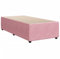 vidaXL Bettgestell, Bettrahmen mit Lattenrost, Einzelbett Polsterbett für Schlafzimmer, Bett Schlafzimmerbett, Rosa 100x200cm Samt