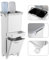 ISOISL Cubo de basura de cocina con 3 compartimentos, 42 L, para cocina en seco y húmedo, con tapa, con tapa sobre ruedas, para cocina, apartamento, oficina, color blanco