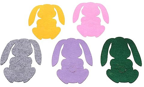 Ciieeo 20 Stück Bestecktaschen Mit Hasenmotiv -gabelhalter Esstisch-dekoration -besteckhalter