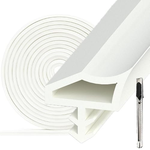 Türrahmen Dichtung für Schallschutz, Türdichtung Weiß Holzzarge, Zugluftstopper und Türdichtungen, Fensterdichtung Tür Dichtung Zugluftstopper für Zimmertür zum Abdichten von Türen (5m)