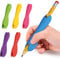 BelleVive 6-Pack Pencil Grips for Children and Adults, Silicone Holder for Writing, Drawing, Painting, Ergonomic Double-Head Design for Right and Left-Handed Use