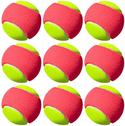 GBKDQQ 9 Stück Tennisbälle, Tennisball Anfänger Tennis Training Balls Kinder Stage 3 Tennisbal Übungs Ball, Orange Kinderbälle für Haustiere Sport Spiele für Kinder & Einsteiger im Kleinfeld