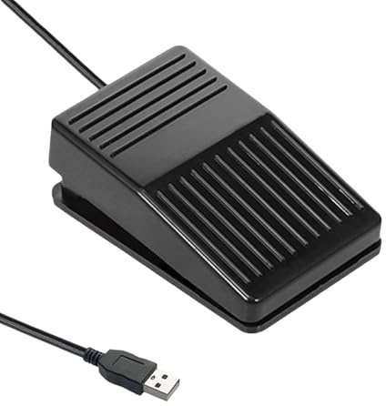 AsrMyjcx -Fußtastaturschalterpedal Push-to-Talk-Fußpedal Multifunktionales Zubehör für PC-Computer Kostenloser Treiber-Fußschalter, Type A Interface
