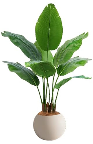 ZXTRYBHD Pianta Artificiale di Uccello del Paradiso, Finto Albero di Banano Artificiale da Esterno - Pianta Finta Cadente per L'arredamento Della Casa(120cm/47.2in)