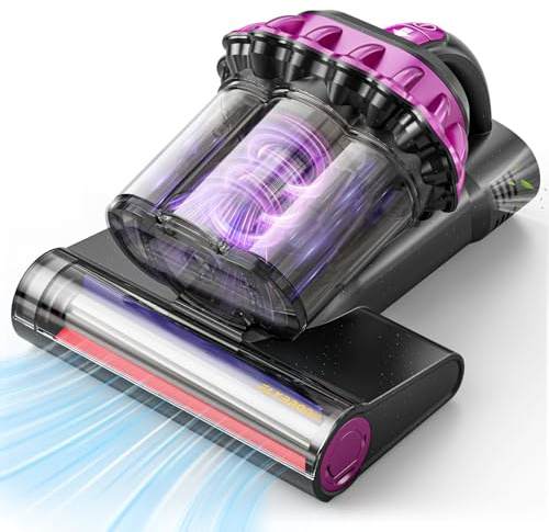 Flybroom Mattress Vacuum Cleaner 550W 18KPa Bed Vacuum Cleaner with Smart Dust Sensor, UV-C Light, 149°F Heat, HEPA Filter, Handheld for Bed Sofa Couch