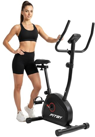 Fitby Heimtrainer Fahrrad für Zuhause – Ergometer mit 8 Stufen & Pulsmesser