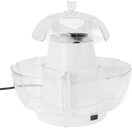 SIXRUN Leicht zu Reinigende Automatische Popcornmaschine, 1200 W Heißöl-Popcornmaschine, Köstliche Snack-Servierschalen für Familienunterhaltung (EU-Stecker 220V)