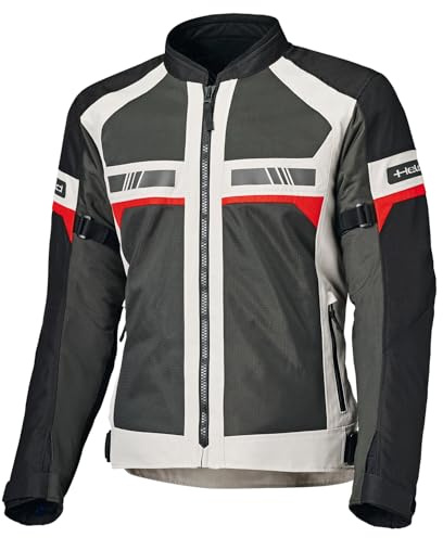 Held Tropic 4 Mesh Motorrad Textiljacke, grau/rot, 2XL