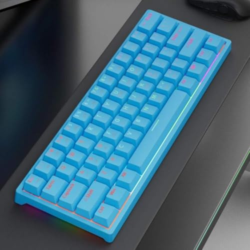 Clavier 61 touches rouge mécanique filaire USB rétro-éclairage rvb détachable échange à chaud Compatible avec MUCAI MK61(MK61-LAN)