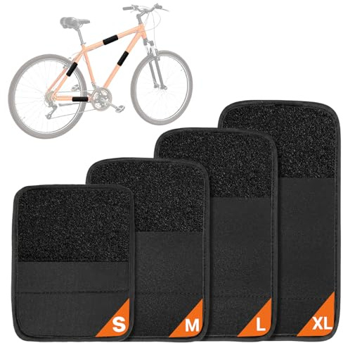Ehanfus Fahrrad Rahmenschutz 4er Set, Carbon Rahmenschutz Fahrradträger, Fahrrad Transportschutz, Transportschutz Passend Fahrradträger, Guter Schutz mit Neopren Befestigung