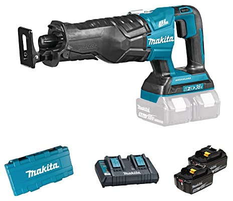 Scie sabre 36V LXT (2x5,0 Ah) dans coffret synthétique - MAKITA DJR360ZK