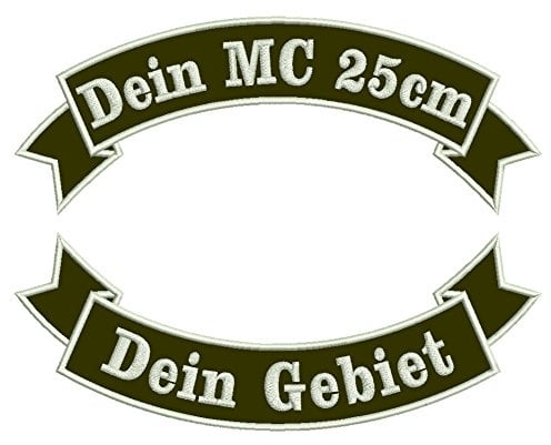 Aufnäher-Set obere + untere Schwinge S2 - viele Größen und Farben zur Auswahl (25x9cm) - personalisiert