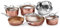 Gotham Steel Hammered Collection – 10-teiliges Premium Kochgeschirr-Set mit dreifach beschichteter Kupfer-Oberfläche, Ofen, Herd und spülmaschinenfest