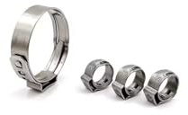 1 Ohr Schlauchschellen Schlauch Klemmen Klemmschellen Ohr Schellen Edelstahl V2A 18-20,3 mm 25 Stück