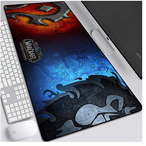 Tapis De Souris World of Warcraft 800X300Mm, Clavier Étendu Tapis De Souris Professionnel De Jeu Mousepad avec Base De 3 Mm D'Épaisseur, pour Ordinateurs Portables, Pc,