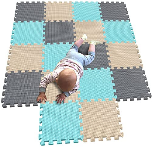 MQIAOHAM® 18 Stücke Baby puzzelmatten für Babys spielmatte Kinder puzzlematte Teppich G301018-108110112