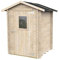 Casetta in Legno 1,5x1,5 m Jack per Attrezzi da Giardino – Porta Singola con Finestra – Kit Completo da Montare – Legno Naturale – Tetto Impermeabile – Made in Italy