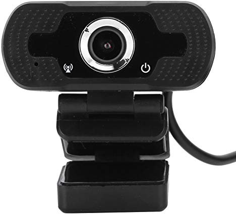 Annadue Web cam USB, obiettivo grandangolare HD Webcam UBS2.0 per PC, webcam online di classe 200W 30FPS con autofocus, plug & play