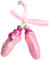 BRUBAKER Ballettschuhe Rosa - Handbemalte Weihnachtskugel aus Glas - Mundgeblasener Christbaumschmuck Figuren lustig Deko Anhänger Baumkugel - 8 cm