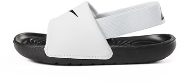 Nike Baby/Toddler Kawa Slides, White/Black-Black-White, 2C