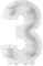 Ginger Ray Balloon Mosaic Number 3 Birthday Party Decoration, Rose Gold,rainbow
