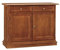 Sideboard für Wohnzimmer, Arte Povera, Massivholz, 2 Schubladen, 2 Türen, Farbe Nussbaum dunkel – Maße: 105 x 42 x 85 cm.