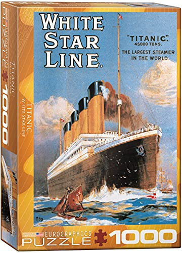 empireposter Titanic White Star Line - 1000 Teile Puzzle im Format 68x48 cm