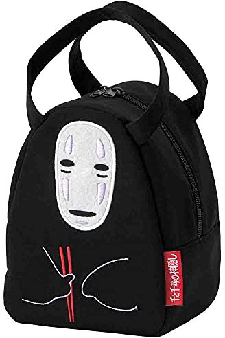 Spirited Away Mini sac à déjeuner avec fermeture éclair Noir