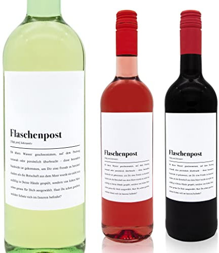 Flaschenetikett »Flaschenpost« Definition - Aufkleber für Weinflaschen