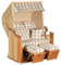 Sonnenpartner SunnySmart Garten-Strandkorb Rustikal 255 Plus 2-Sitzer beige/Sand mit Kissen