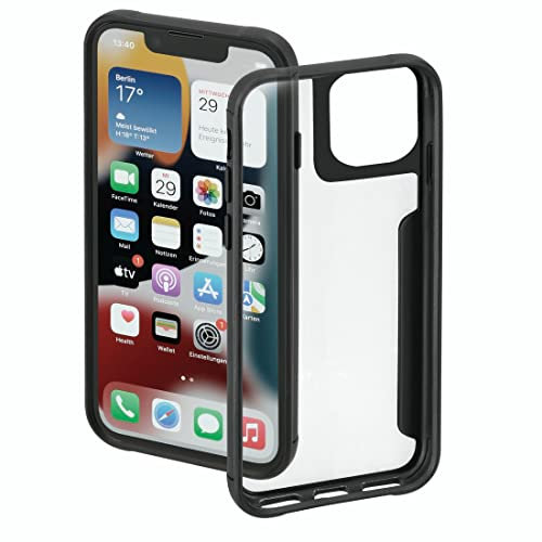 Hama Handyhülle für Apple iPhone 14 „Metallic Frame“ (durchsichtige Samsung S22 (5G) Hülle, Flexible Schutzhülle, Handyschutz mit stoßfestem Rahmen) transparent