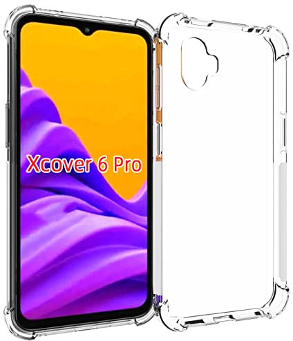 USTIYA Hülle für Samsung Galaxy Xcover 6 Pro Clear TPU Vier Ecken Schutzhülle Transparent Weich Funda