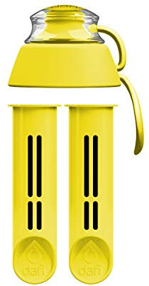 Dafi Set mit 2 Filtern + Verschluss für Soft und Solid Filterflasche, Gelb - Austauschbare Filter, Umweltfreundlich, BPA-frei - Entfernen den Geschmack und Geruch von Chlor