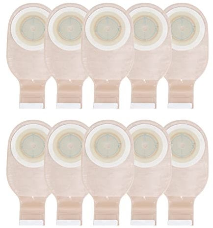 DAISYLEAF 10 Stück Kolostomiebeutel, Einweg Drainagebeutel Stomabeutel für Kolostomie, Colostomy Ileostomie, Ileostomie Stoma Pflege, passend geschnitten