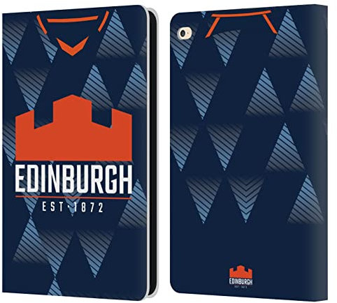 Head Case Designs Licenciado Oficialmente Edinburgh Rugby Casa Kit De Escudo 2022/23 Carcasa de Cuero Tipo Libro Compatible con Apple iPad Air 2 (2014)