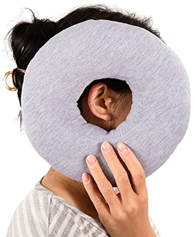 Piercing Kissen mit Loch für Ohr Donut Kissen gegen Ohrenschmerzen Kopfkissen mit loch Orthopädisches Kissen für Ohr Seitenschläfer Kissen zur Schmerzlinderung im Ohr Donuts Zierkissen Dekorative