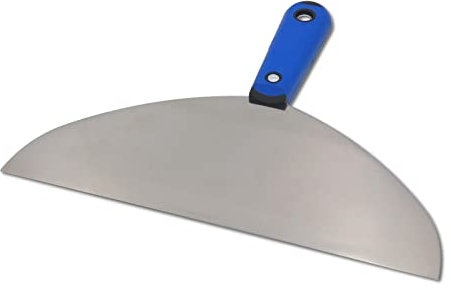 DEWEPRO® Spatule à Lame en Acier Inoxydable Poli de 250 mm avec Poignée à 2 Composants - Pour Papier Peint et Plâtre