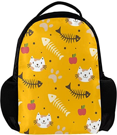 Fishbone Personalisierter Rucksack für Damen und Herren, Schule, Reisen, Arbeit, Rucksack, Mehrfarbig, 27.5x13x40cm, Rucksack Rucksäcke
