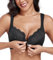DotVol Reggiseno Donna Taglie Forti a Coppa Intera Senza Ferretto Con Spalline Larghe in Pizzo Floreale a Coppa Morbida Nero 3F