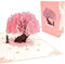 TAKUZA Hochzeitskarte 3d, Pop Up Karte Hochzeit mit Umschlag, Hochzeitskarte GlüCkwunsch Karte Zur Hochzeit, Pop Up Karte Valentinstag, Rosa KirschblüTe Valentinstag Karte, für Hochzeitseinladung
