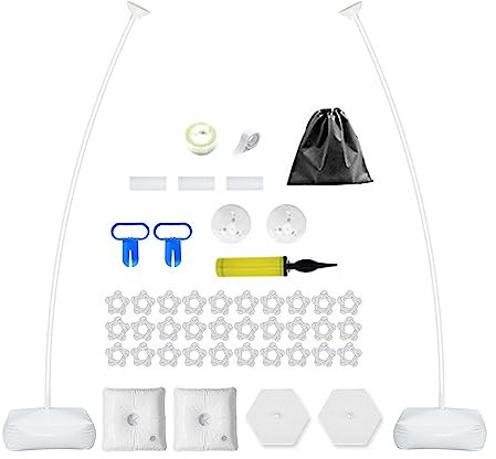 Balloon Arch Kit With Stand 8.2ft, Beliebig Biegbar Ballon Säulen Stand Kit,Ballonbogen Ständer Set Einfach zu Montieren,Ballon Stick Halter,Luftballon Bogen Kit für Party Dekoration (2.5m*2.5m)