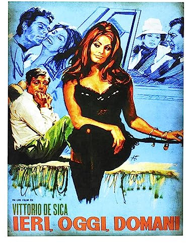 KUSTOM ART Poster da Parete Serie Locandine Film Famosi (Ieri, Oggi, Domani) Senza Cornice. Stampa Artistica su Carta Patinata 40X30 cm